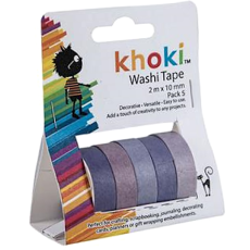 Art / Craft, Washi Tape - 2m x 10mm, 5 Piece